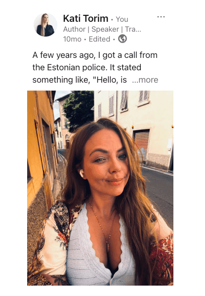 A few years ago, I got a call from the Estonian police. 