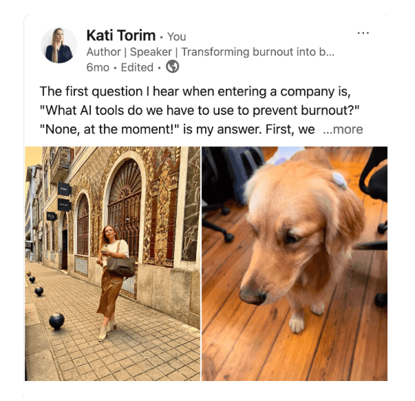 The first question I hear when entering a company is, "What AI tools do we have to use to prevent burnout?"