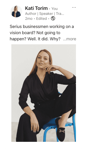 Serius businessmen working on a vision board?